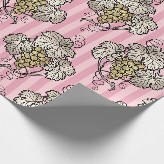 Rosa und Gold Pariser Foil Geschenkpapier (Ecke)