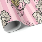 Rosa und Gold Pariser Foil Geschenkpapier (Rolleneckpunkt)