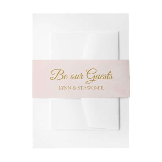 Rosa und Gold Personalisiert Einladungsbanderole (Vorderseite Beispiel)