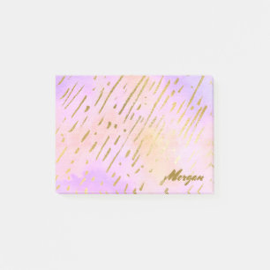 Rosa und Gold Post-it Klebezettel