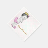 Rosa und Gold Princess Baby Dusche Serviette (Ecke)