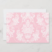 Rosa und Gold Prinzessin 1. Geburtstag Einladung (Rückseite)