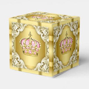 Rosa und Gold Prinzessinnenkrone Geschenkschachtel