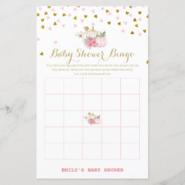 Rosa und Gold Pumpkin Baby Duschgame