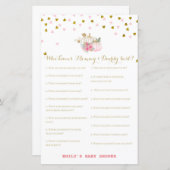 Rosa und Gold Pumpkin Baby Duschgame (Vorne/Hinten)