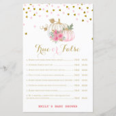 Rosa und Gold Pumpkin Baby Duschgame (Vorderseite)