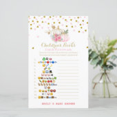 Rosa und Gold Pumpkin Baby Duschgame (Stehend Vorderseite)