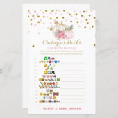 Rosa und Gold Pumpkin Baby Duschgame (Vorne/Hinten)