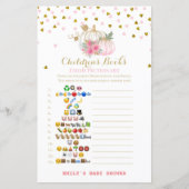 Rosa und Gold Pumpkin Baby Duschgame (Vorderseite)