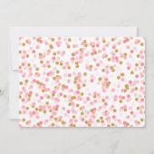 Rosa und Gold Pumpkin Einladung Erster Geburtstag (Rückseite)