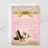 Rosa und Gold Quinceanera Prinzessin 15. Geburtsta Einladung (Rückseite)