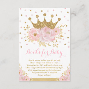 Rosa und Gold Royal Crown Princess Books for Baby Begleitkarte