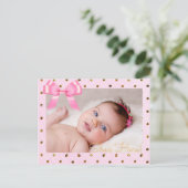 Rosa und Gold "She's Here" Ankündigung (Stehend Vorderseite)