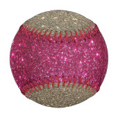 Rosa und Gold Sparkle Girl's Baseball (Vorderseite)