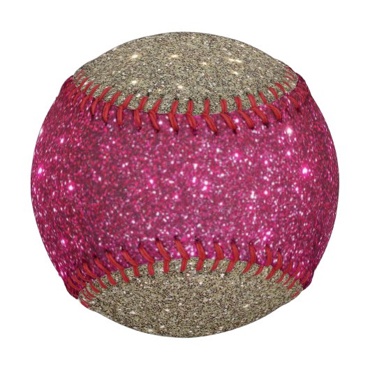 Rosa und Gold Sparkle Girl's Baseball (Vorderseite)
