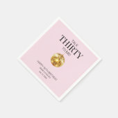 Rosa und Gold sprechen Dreißig zu mir 30. Geburtst Serviette (Ecke)