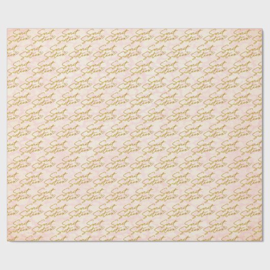 Rosa und Gold süß 16 Geschenkpapier (Flach)