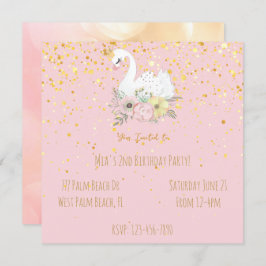 Rosa und Gold Swan Princess Girls Geburtstagsparty