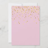 Rosa und Gold Sweet 16 Einladung (Rückseite)