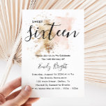Rosa und Gold Sweet 16 Einladungen 16. Geburtstag<br><div class="desc">Dieses Sweet 16 Invitation verfügt über einen rosa und goldenen Aquarellspritzer und eine schöne Schrift und Sans Serif Schriftart Kombination. Sehr elegant, ist es der beste Weg, Gäste zu Ihrer 16. Geburtstagsparty einzuladen. Brauchst du es für ein anderes Alter? Kein Problem, es kann personalisiert werden, indem Sie auf den "PERSONALISIEREN"-Button...</div>