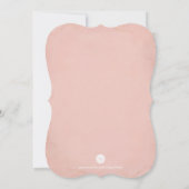 Rosa und Gold Taufe Einladung ~ Imitate Gold (Rückseite)