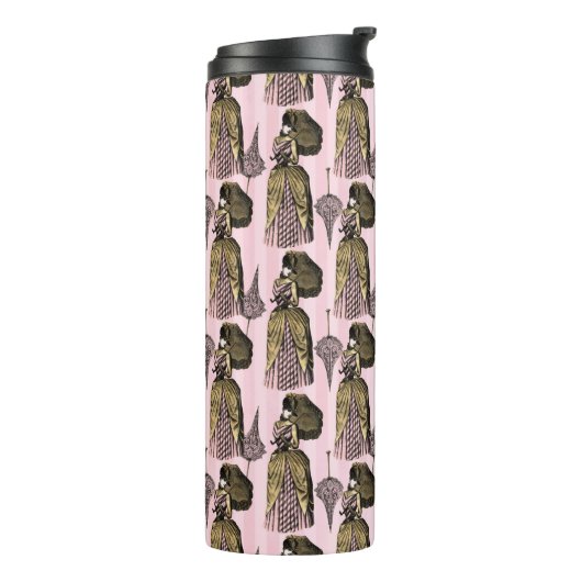 Rosa und Gold Thermosbecher (Nach links gedreht)