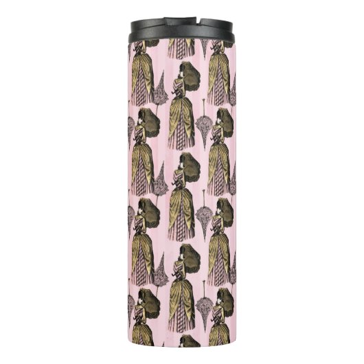 Rosa und Gold Thermosbecher (Rückseite)