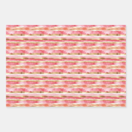 Rosa und Gold Trio Geschenkpapier Set (Vorderseite)