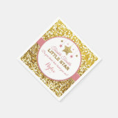 Rosa und Gold Twinkle Twinkle kleine Sternenservie Serviette (Ecke)