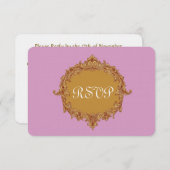 Rosa und Gold UAWG Wedding Response Card RSVP Karte (Vorne/Hinten)