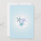 Rosa und Gold unter der Meerjungfrau Geburtstag Einladung (Rückseite)