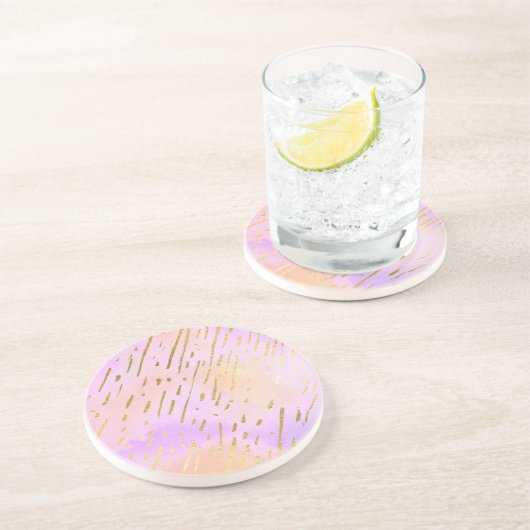 Rosa und Gold Untersetzer (Seite)