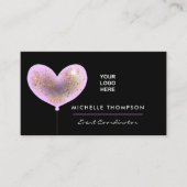 Rosa und Gold-Visitenkarte Visitenkarte (Vorderseite)