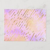 Rosa und Gold werden Sie meine Brautjungfrau sein Einladungspostkarte (Rückseite)