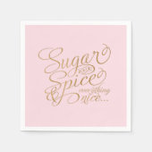 Rosa und Gold Zucker und Spice Napkins Serviette (Vorderseite)