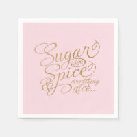 Rosa und Gold Zucker und Spice Napkins