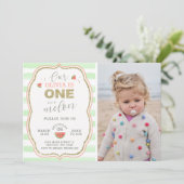 Rosa und Goldbarsch Eins in einem Melon am 1. Gebu Einladung (Stehend Vorderseite)