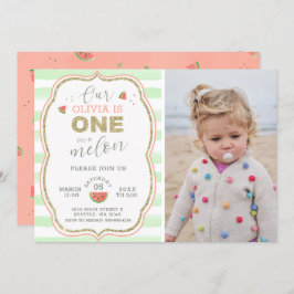 Rosa und Goldbarsch Eins in einem Melon am 1. Gebu Einladung