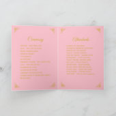 Rosa- und Goldblumenhochzeit Programm (Innenseite)