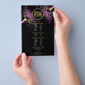 Rosa und goldblütige Confetti Makeup Artist Flyer (Handgriff)