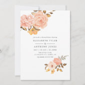 Rosa und goldblütige Probe Einladung (Vorderseite)