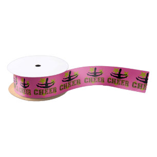 Rosa und Goldcheerleading Satin-Band Satinband