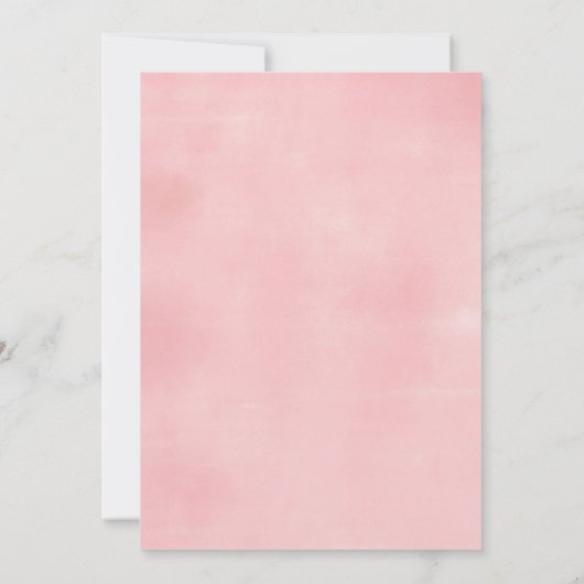 Rosa und goldene April Duschen bringen Mai Blume Einladung (Rückseite)