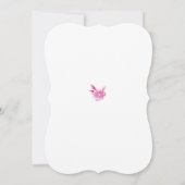 Rosa und goldene Aquarellblüten Quinceanera Einladung (Rückseite)