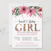 Rosa und goldene Aquarellfarben Kinderdusche (Vorderseite)