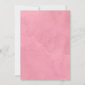 Rosa und goldene Aquarellfarben Kinderdusche (Rückseite)