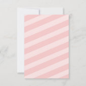 Rosa und goldene Babydusche - Einladung (Rückseite)