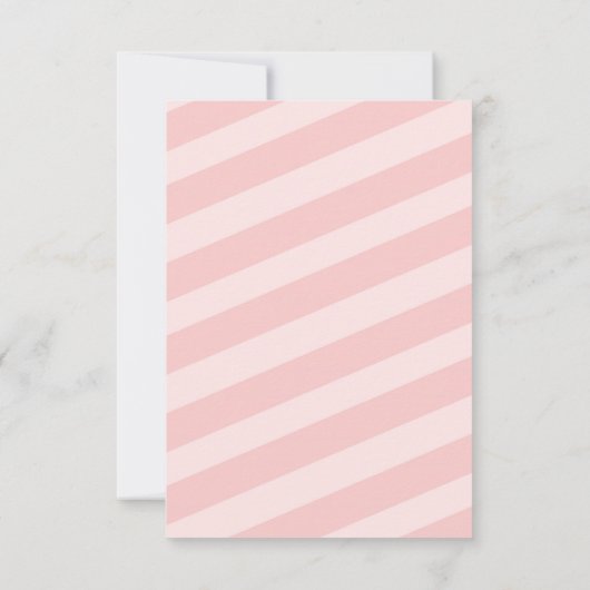 Rosa und goldene Babydusche - Einladung (Rückseite)