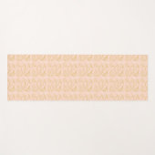 Rosa und goldene Blattmuster Yogamatte (Vorderseite (Horizontal))