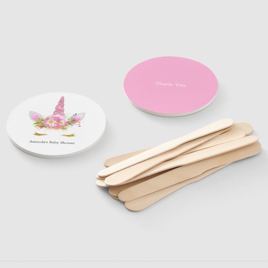 Rosa und goldene Blütendusche Fächer (Non-assembled)